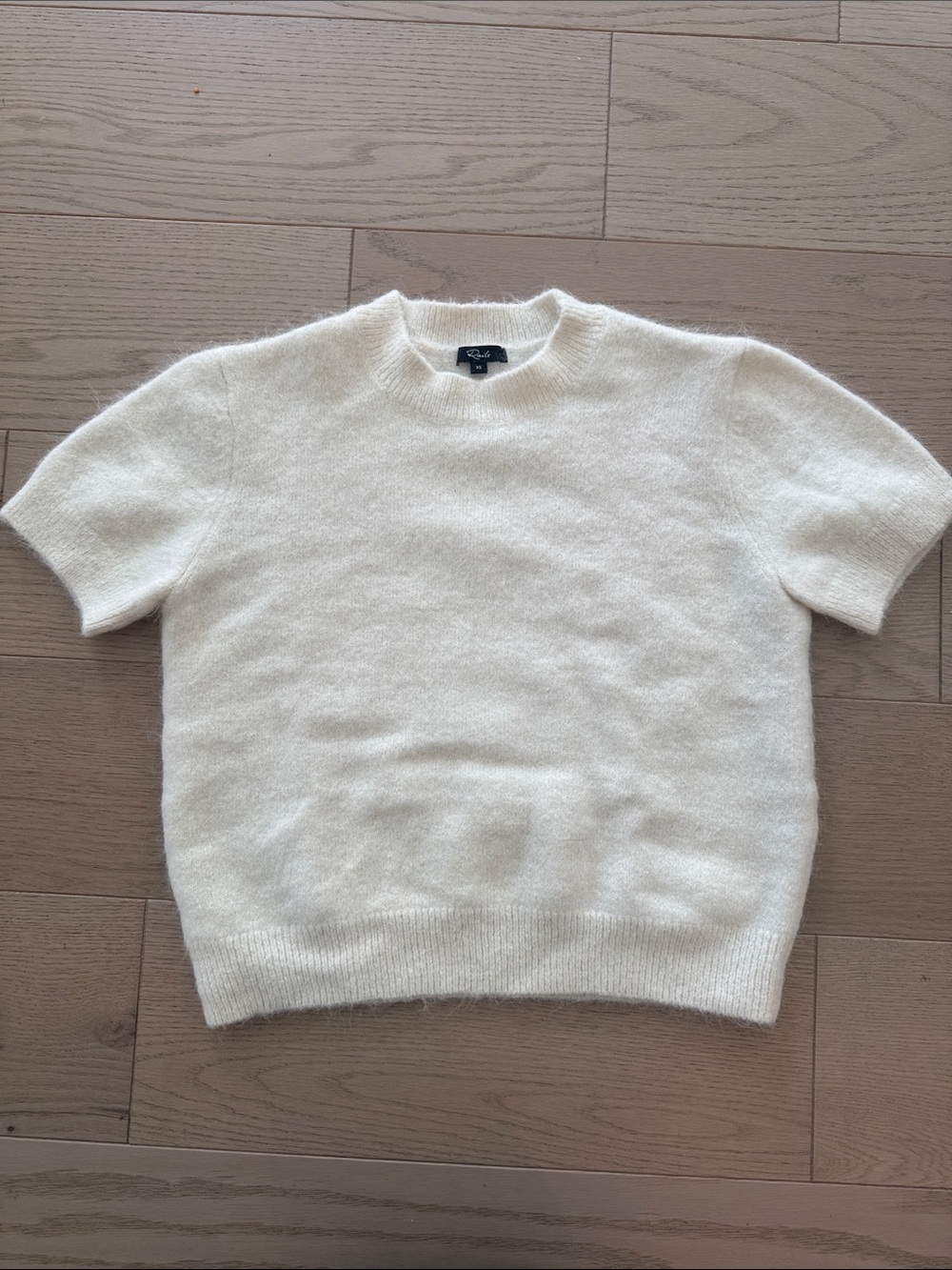 Rails womans Cream Short-Sleeve Crewneck Sweater